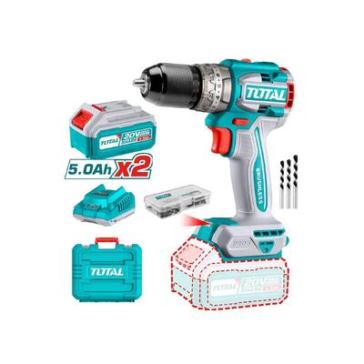 Total Li-ion Akülü Darbeli Matkap 2x5 Ah Akü TIDLI206028